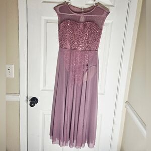 Weissman Purpllush Mauve Sequin Dance Costume, Child large